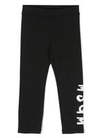 MSGM Kids legging en coton à logo imprimé - Noir - thumbnail