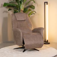 LABEL51 Fauteuil Stockholm - Taupe - Micro Suede - 1-Motorig