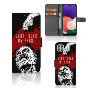 Samsung Galaxy A22 5G Portemonnee Hoesje Zombie Blood