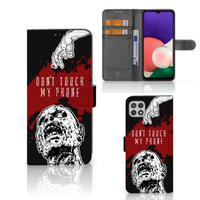 Samsung Galaxy A22 5G Portemonnee Hoesje Zombie Blood - thumbnail