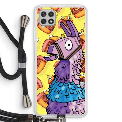 Loot Burger: Samsung Galaxy A22 4G Transparant Hoesje met koord