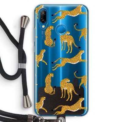 Luipaard: Huawei P20 Lite Transparant Hoesje met koord