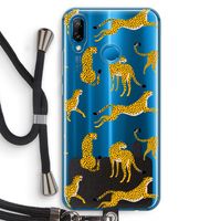 Luipaard: Huawei P20 Lite Transparant Hoesje met koord
