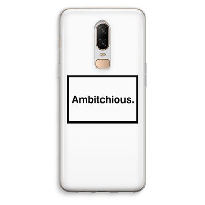 Ambitchious: OnePlus 6 Transparant Hoesje