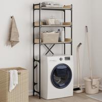 Wasmachinekast 67x25x163 cm bewerkt hout sonoma eikenkleurig