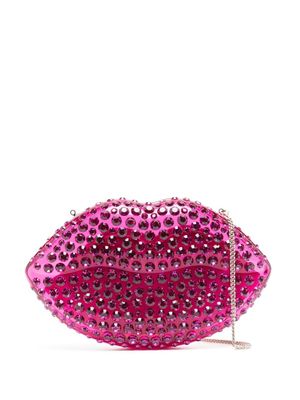 Aquazzura pochette à design de lèvres - Rose