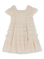 NEEDLE & THREAD KIDS robe en tulle Lisette à volants - Tons neutres