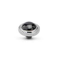 Melano Twisted Smooth Gem Steentje Hematite | Zilver Melano Twisted Smooth Gem Steentje Hematite | Zilver