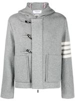 Thom Browne veste en laine vierge à capuche - Gris