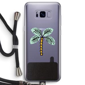 Palmboom: Samsung Galaxy S8 Transparant Hoesje met koord