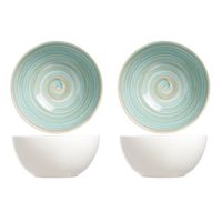 2x stuks rond schaaltje/kommetje Turbolino blauw 14,5 cm - thumbnail