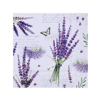 20x Gekleurde 3-laags servetten lavendel 33 x 33 cm - thumbnail