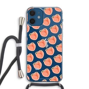 Just peachy: iPhone 12 Transparant Hoesje met koord