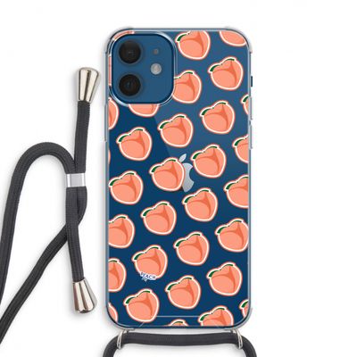 Just peachy: iPhone 12 Transparant Hoesje met koord