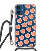 Just peachy: iPhone 12 Transparant Hoesje met koord