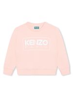 Kenzo Kids sweat en coton à logo imprimé - Rose