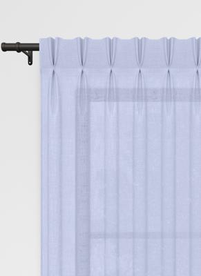Hulia gordijn - Light Blue met Dubbele plooi