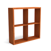 Egura cortenstaal houtopslag onderverdeling 4 vakken 1500x385x1500 mm - Geroba
