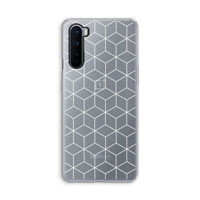 Zwart-witte kubussen: OnePlus Nord Transparant Hoesje