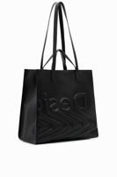 Grote vierkante shopper met logo - BLACK - U