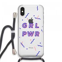 GRL PWR: iPhone XS Max Transparant Hoesje met koord