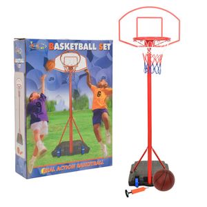 Basketbalset draagbaar verstelbaar 200-236 cm