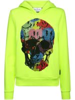 Philipp Plein hoodie en coton à imprimé tête de mort - Jaune - thumbnail