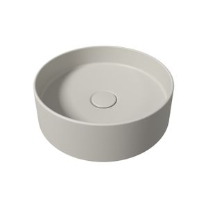 Opbouw Waskom Salenzi Hide Circle 40x12 cm Mat Grijs (inclusief bijpassende afvoerplug)
