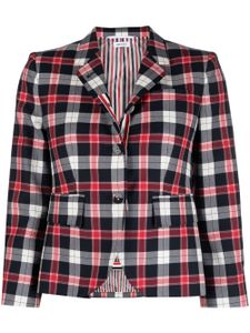 Thom Browne blazer boutonné à motif tartan - Rouge