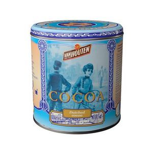 Van Houten - Cocaopoeder in blauw vintage Blik - 24x 230g