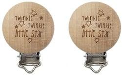 Durable Houten Speenclips 2 stuks 61 Twinkle Twinkle Little Star