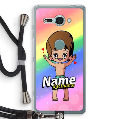 Chibi Maker man: Sony Xperia XZ2 Compact Transparant Hoesje met koord