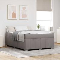 Bedframe met matras Taupe 160 x 200 cm Stof