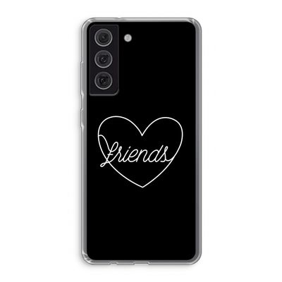Friends heart black: Samsung Galaxy S21 FE Transparant Hoesje