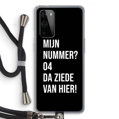 Da ziede van hier - Zwart: OnePlus 9 Pro Transparant Hoesje met koord
