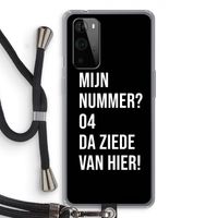 Da ziede van hier - Zwart: OnePlus 9 Pro Transparant Hoesje met koord