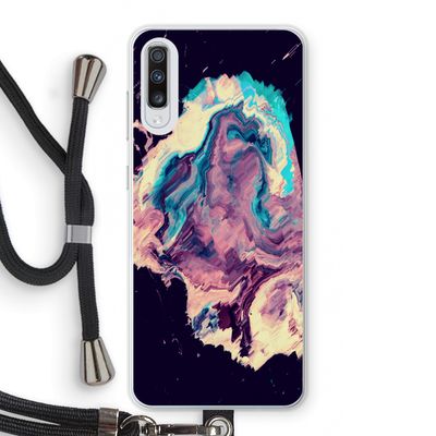 Cosmic Silence: Samsung Galaxy A70 Transparant Hoesje met koord