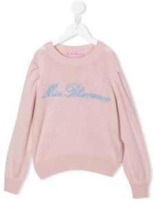 Miss Blumarine sweat à logo brodé - Rose