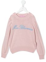 Miss Blumarine sweat à logo brodé - Rose