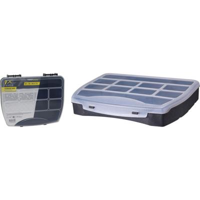 Sorteerdoos - 10-vaks - zwart - 25 x 20 x 4,4 cm - opbergbox voor kleine spulletjes