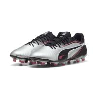 PUMA King Match Gras / Kunstgras Voetbalschoenen (MG) Zilver Zwart Roze