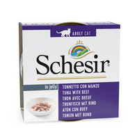 Schesir in Gelei Tonijn/Rund natvoer kat 85gr