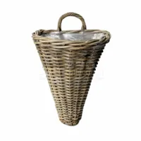 Plantenmand Wandhanger Rotan Grijs 37cm