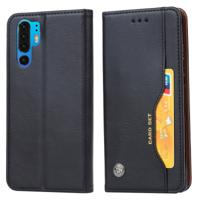 Kneed huid textuur horizontale Flip lederen case voor Huawei P30 Pro met fotolijst & houder & card slots & portemonnee (zwart)
