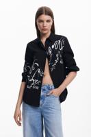 Inktletters overhemd - BLACK - L