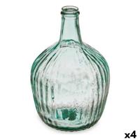 Decoratieve fles Gift Decor Transparant Strepen 4 L 19 x 30 x 19 cm 16 x 29,5 x 16 cm Decoratie (4 Stuks)