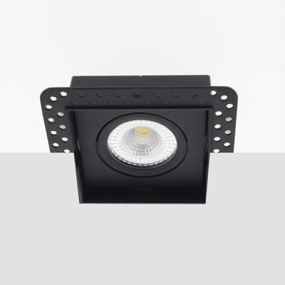 Bella Ondiepe LED inbouw 40mm trimless spot kantelbaar 7Watt vierkant ZWART IP65 dimbaar - dim to warm - interne driver Bella Ondiepe LED inbouw 40mm trimless spot kantelbaar 7Watt vierkant ZWART IP65 dimbaar - dim to warm - interne driver