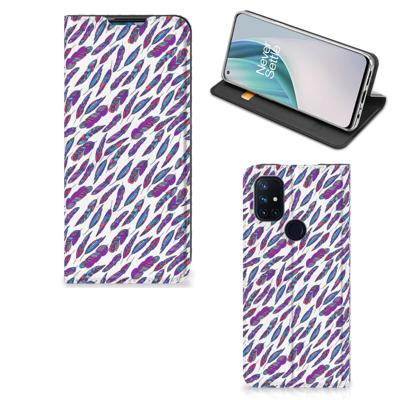 OnePlus Nord N10 5G | Hoesje met Magneet | Feathers Color