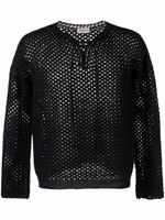 Saint Laurent haut en crochet - Noir