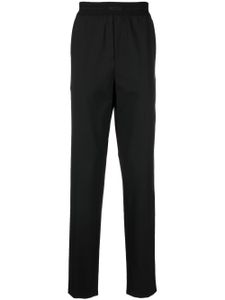 MSGM pantalon droit à taille à logo - Noir